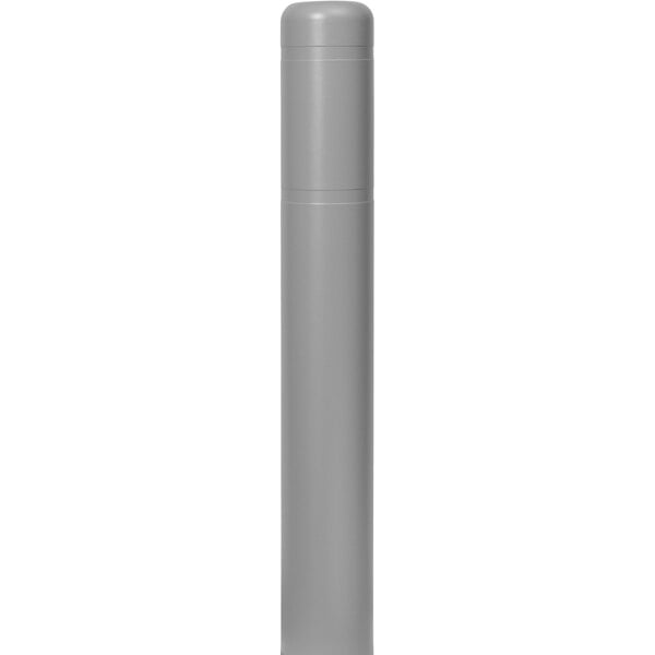 A grey cylindrical Innoplast BollardGard with a white cap.