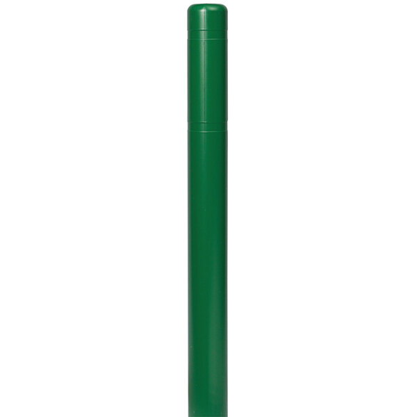 A green cylindrical Innoplast BollardGard cover with a white background.