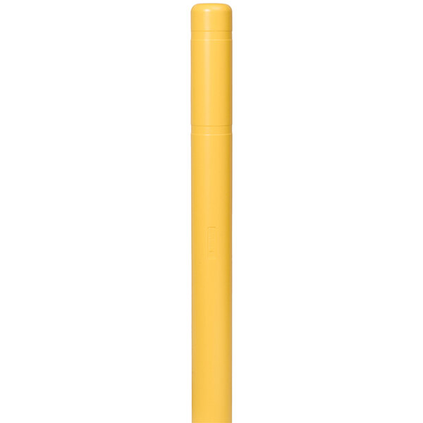 A yellow cylindrical object with a yellow cap.