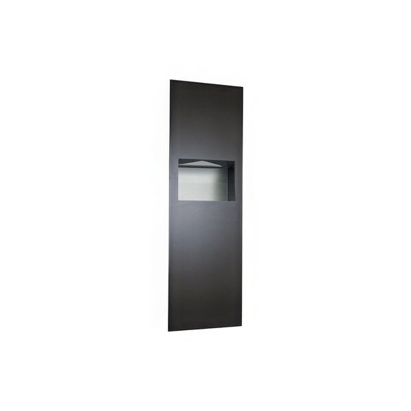 An American Specialties, Inc. black matte phenolic rectangular cabinet with a window.