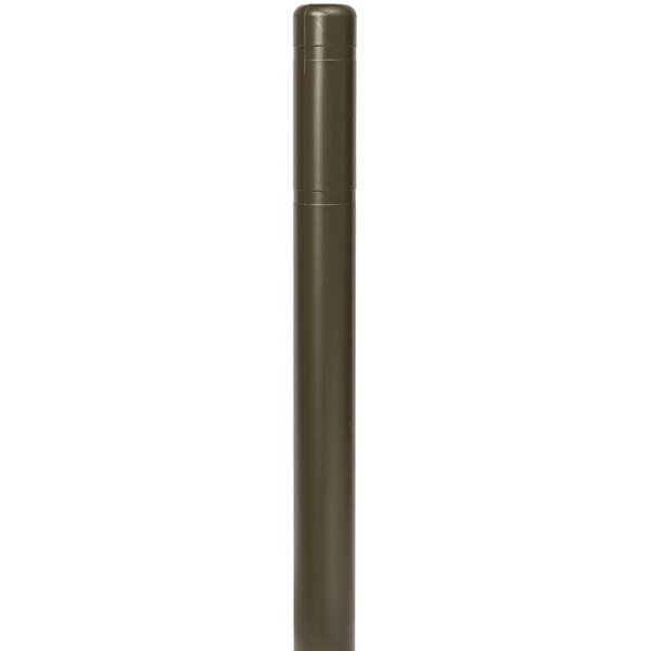 A brown Innoplast Bollard cover over a metal pole.