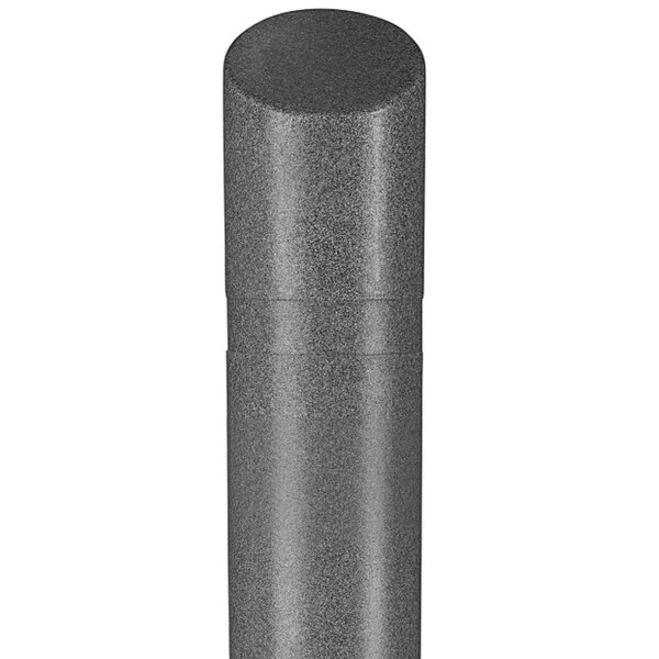 A charcoal gray cylindrical Innoplast bollard cover with a black cap.