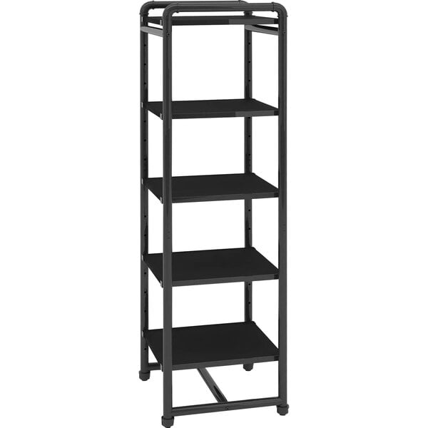 Econoco 18 x 18 x 60 Industrial Style Retail Display with 5 Black Shelves