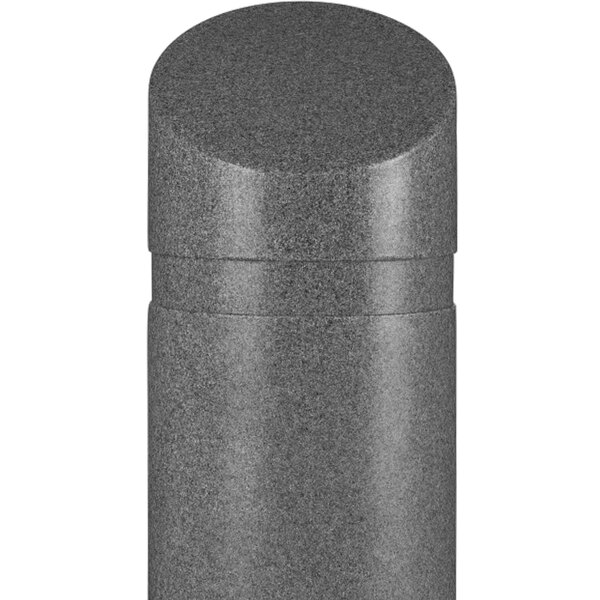 A black cylindrical Innoplast bollard cover with a grey granite slant top.