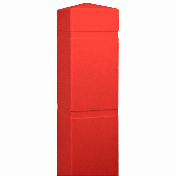 A red rectangular Innoplast BollardGard cover.