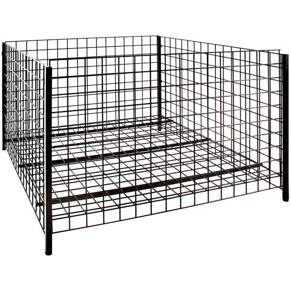 Econoco 36-Inch Square Grid Dump Bin - White Promotional Display Container