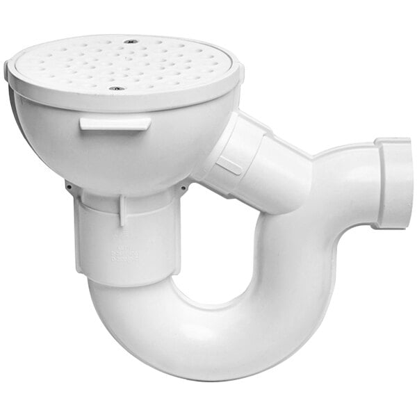 e6d015-00 Adjustable Fitting with Extra-Flat Trap with Overflow, White
