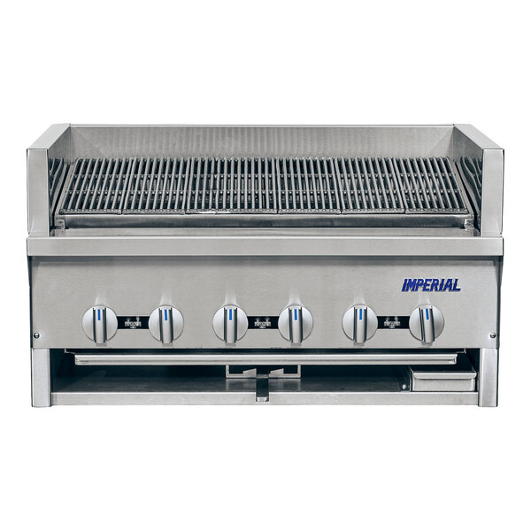 Imperial Range IABR-36 LP 36" Liquid Propane Steakhouse Broiler with Cast Iron Radiants - 6 Burner