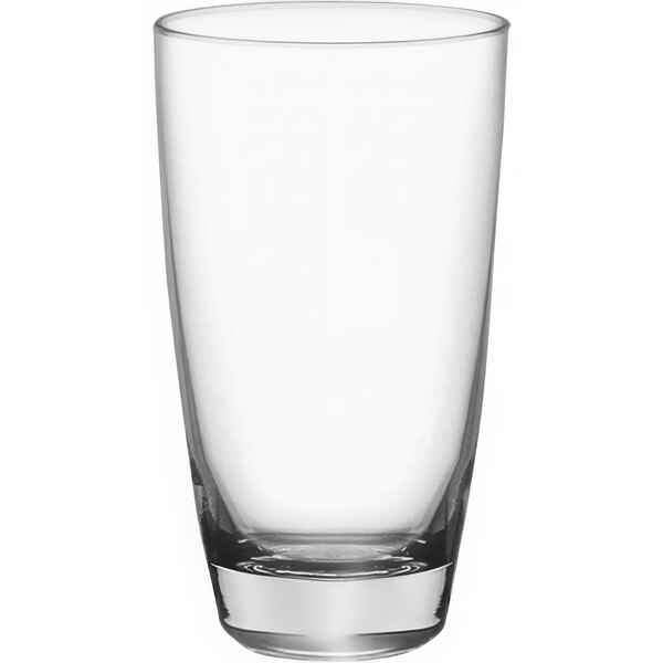 A clear Tiara highball glass on a white background.