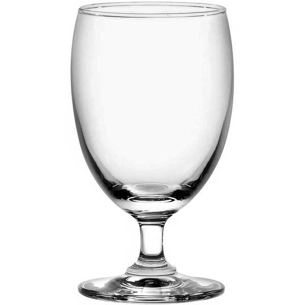 A clear glass Classic goblet with a stem and small base.