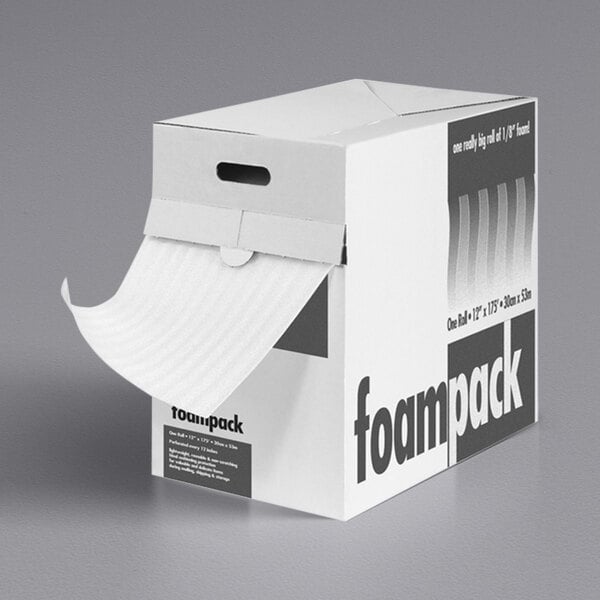A white box of Lavex foam packaging with a handle.
