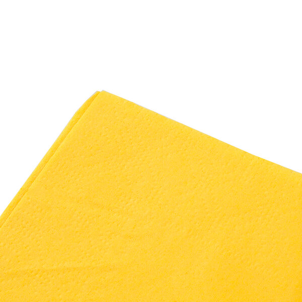 Sun Yellow Paper Dinner Napkins, 2Ply, 15" x 17" Hoffmaster 180540