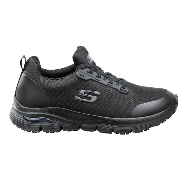 Skechers Work Jake Men's 14 Arch Fit Medium Width Black Soft Toe Non-Slip Athletic Shoe SSK8038BLK