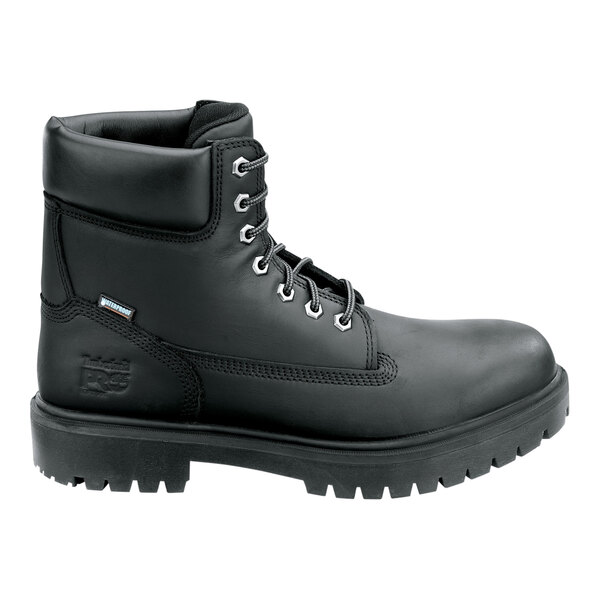 Timberland PRO 6" Direct Attach Men's Size 14 Wide Width Black Soft Toe Non-Slip Leather Boot STMA1W6M