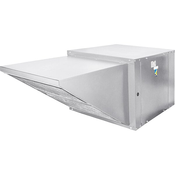 A silver metal NAKS inline supply fan with a lid on top.