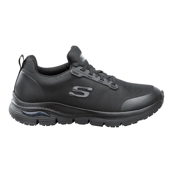 Skechers Work Charles Men's 11.5 Arch Fit Medium Width Black Alloy Toe Non-Slip Athletic Shoe SSK8037BLK