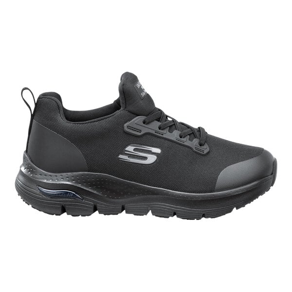 Skechers Serena Women's 5 Arch Fit Medium Width Black Soft Toe Non-Slip Athletic Shoe SSK8435BLK