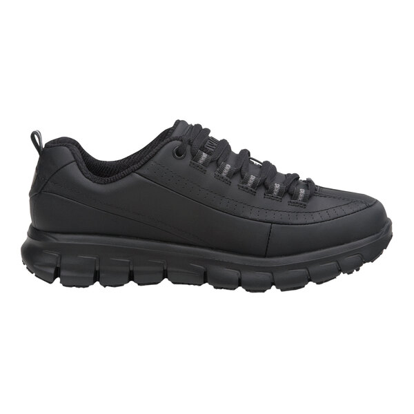 Skechers Work Sara Women's 9 Medium Width Black Soft Toe Non-Slip Athletic Shoe SSK403BLK