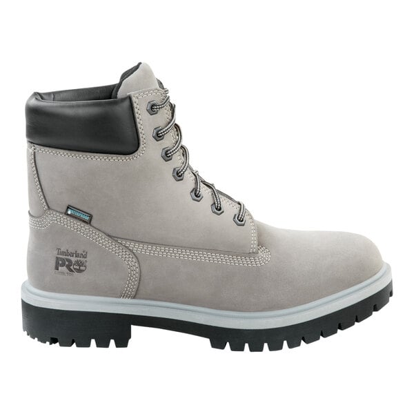 Timberland PRO 6" Direct Attach Men's Size 9.5 Wide Width Castlerock Gray Steel Toe Non-Slip Leather Boot STMA41QN
