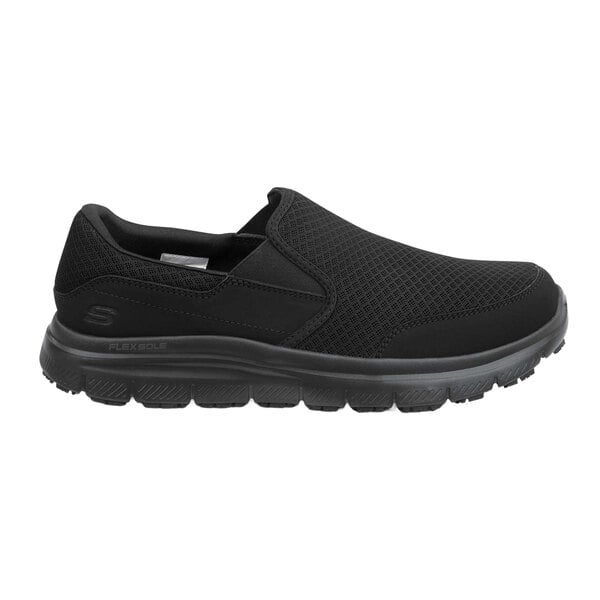Skechers Ella Women's 11 Medium Width Black Soft Toe Non-Slip Athletic Shoe SSK8175BLK