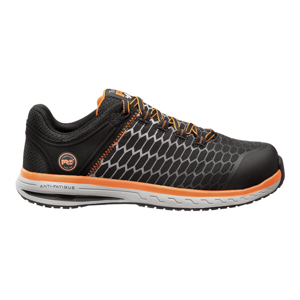 Timberland PRO Powerdrive Men's Size 11 Medium Width Black / Orange Composite Toe Non-Slip Athletic Shoe STMA21AV