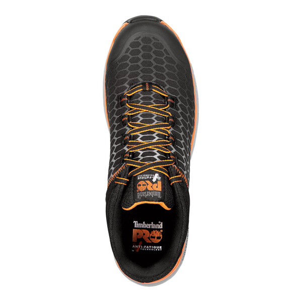Timberland PRO Powerdrive Men's Size 11 Medium Width Black / Orange Composite Toe Non-Slip Athletic Shoe STMA21AV