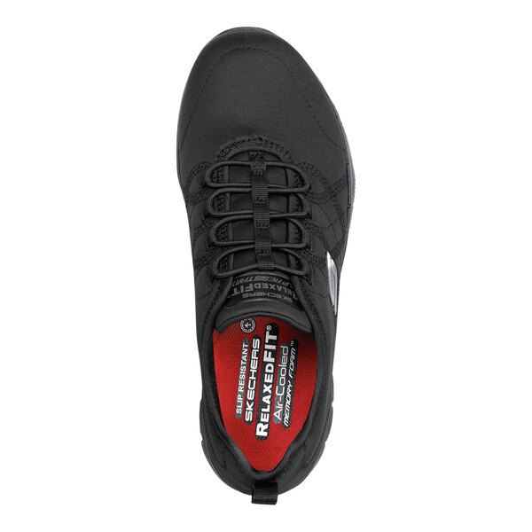 Skechers Alex Women's 10 Medium Width Black Soft Toe Non-Slip Athletic Shoe SSK8348BLK