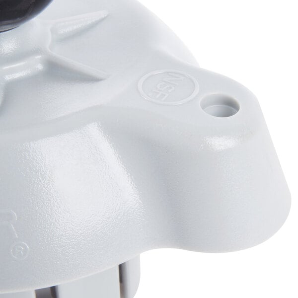 A white Vollrath Wedgemaster pusher assembly with black knobs.