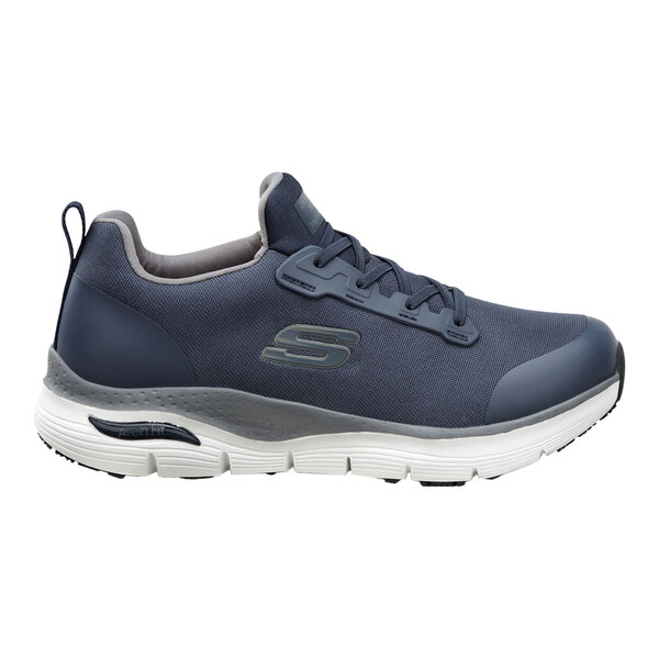 Skechers Work Jake Men's 14 Arch Fit Medium Width Navy Soft Toe Non-Slip Athletic Shoe SSK8038NVY