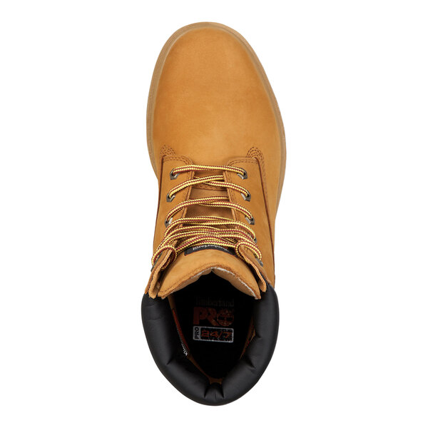 Timberland PRO 6" Direct Attach Men's Size 11 Wide Width Wheat Soft Toe Non-Slip Leather Boot STMA1V48