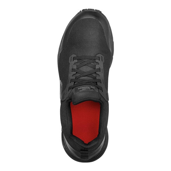 Skechers Work Jake Men's 9.5 Arch Fit Medium Width Black Soft Toe Non-Slip Athletic Shoe SSK8038BLK