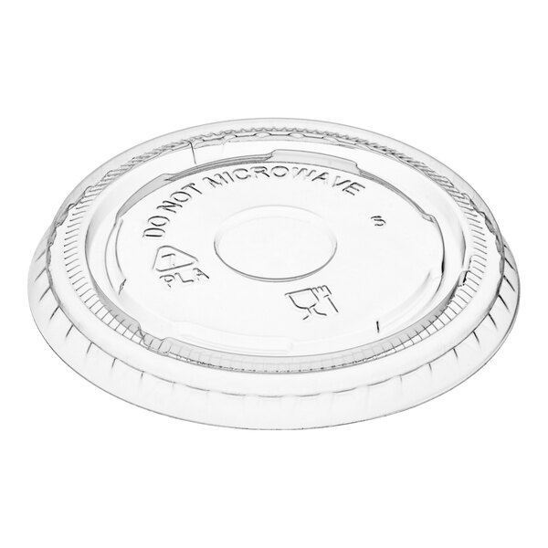 EcoChoice 4 oz. Round Compostable PLA Take-Out Lid - 50/Pack