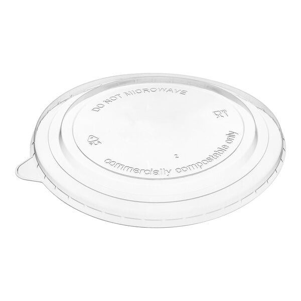 EcoChoice 44-50 oz. Round Compostable PLA Take-Out Lid - 50/Pack
