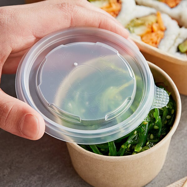Choice 4 oz. Round Polypropylene Take-Out Lid - 50/Pack