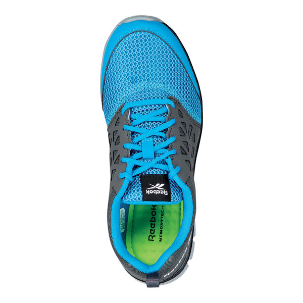 Reebok Work Sublite Unisex 10 Medium Width Sky Blue / Dark Gray Soft Toe Non-Slip Athletic Shoe SRB3200