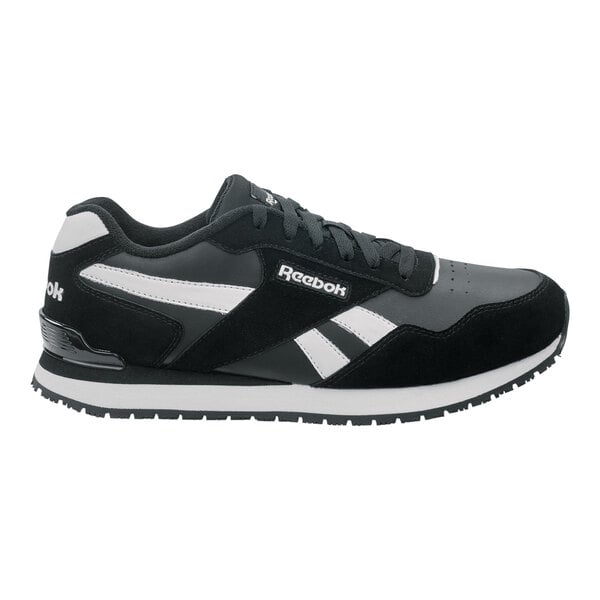Reebok Work Harman Men's 10 Medium Width Retro Jogger Black / White Soft Toe Non-Slip Athletic Shoe SRB1955