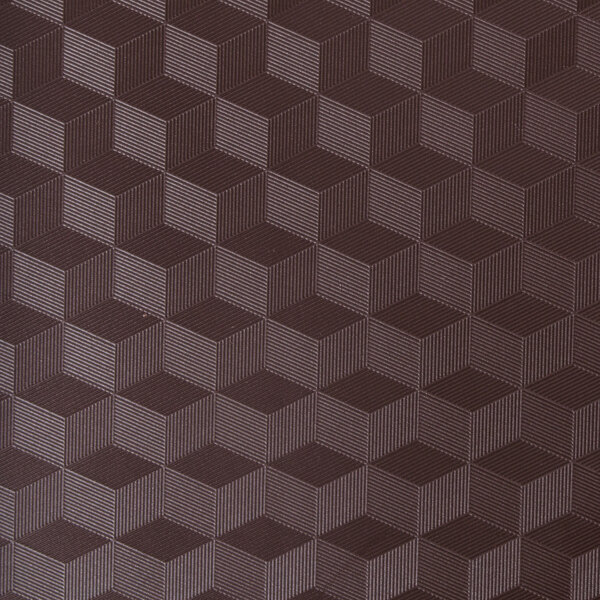 A brown surface with geometrical designs.