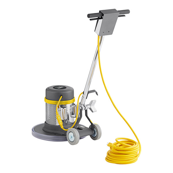 A Lavex Pro heavy-duty floor machine with a yellow tube.