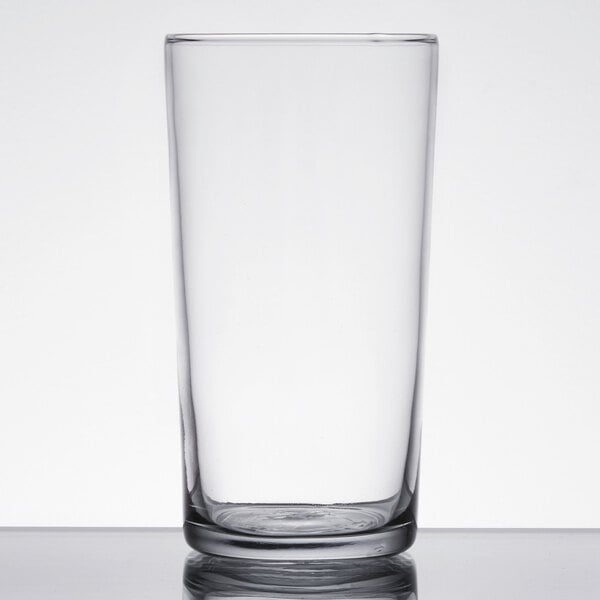 An Anchor Hocking clear Collins glass.