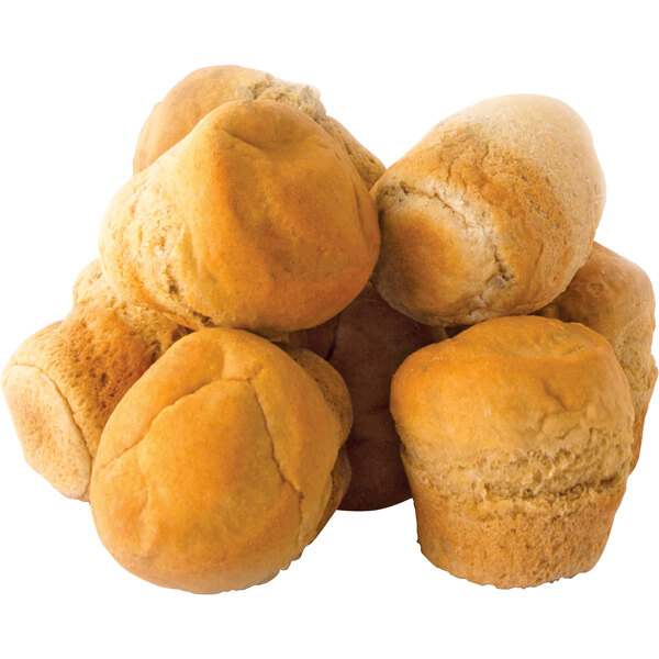 A pile of Eban's Bakehouse gluten-free dinner rolls.