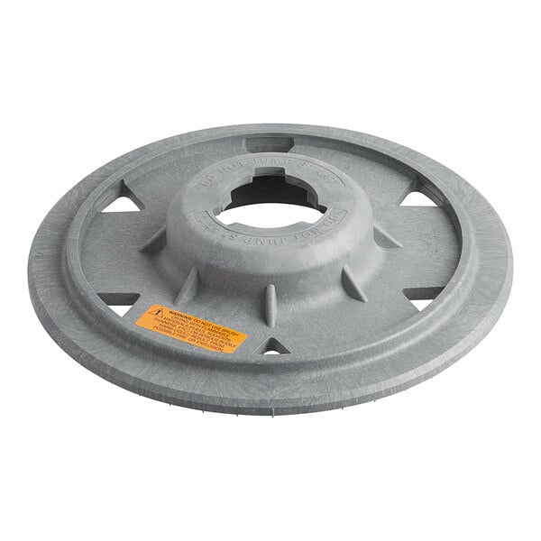 A Lavex 16" grey plastic pad driver with an orange center.