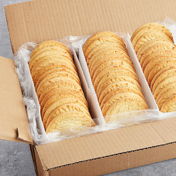 A box of Best Maid Thaw and Serve Sugar Cookies on a white table.