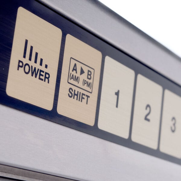 The control panel of a Panasonic Sonic Steamer Commercial Microwave.