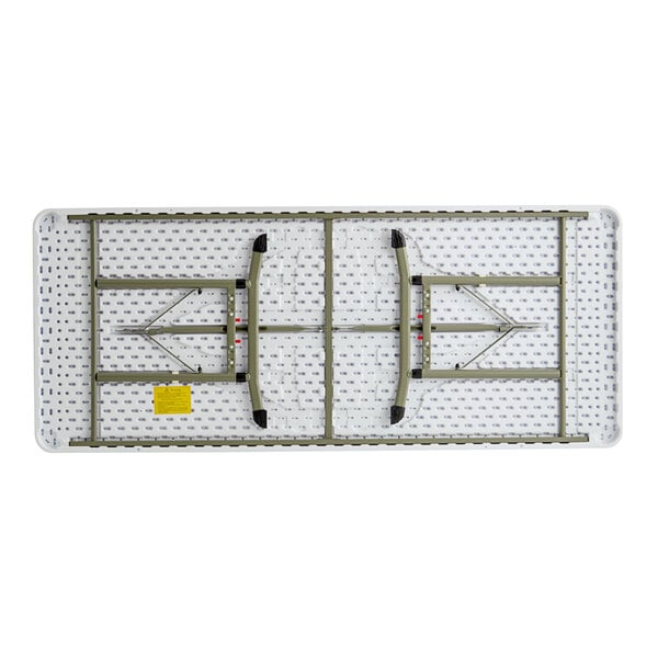 Lancaster Table & Seating 30" x 72" Granite White Heavy-Duty 22"-32" Adjustable Height Plastic Folding Table