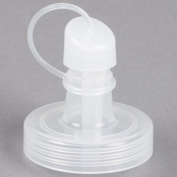 A plastic GET bottle with a lid and rubber stopper.