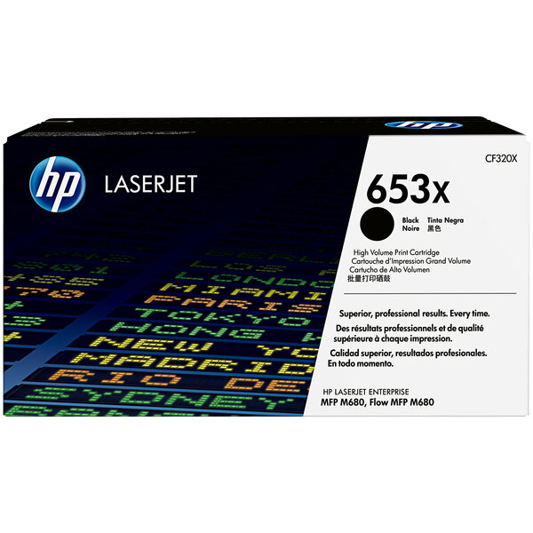 A black HP toner cartridge box with white text and numbers.