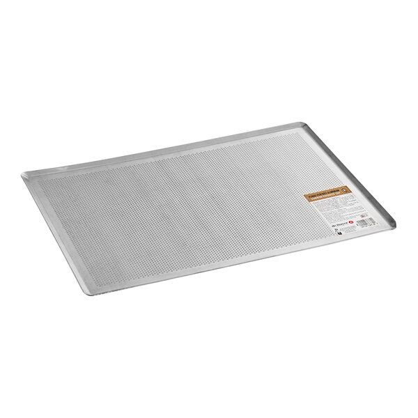 A de Buyer perforated aluminum baking sheet.