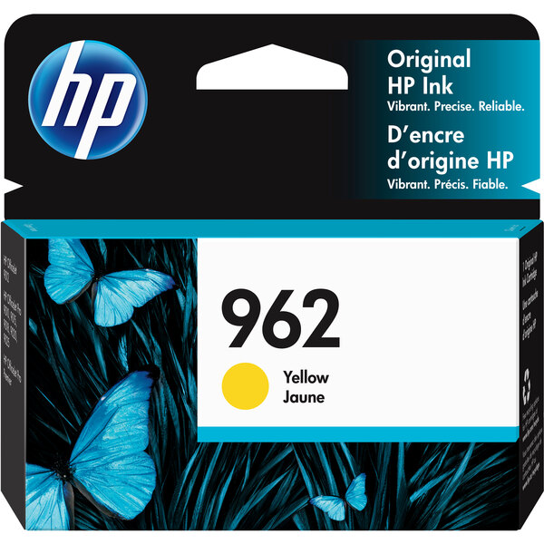 A yellow HP 3HZ98AN#140 ink cartridge.