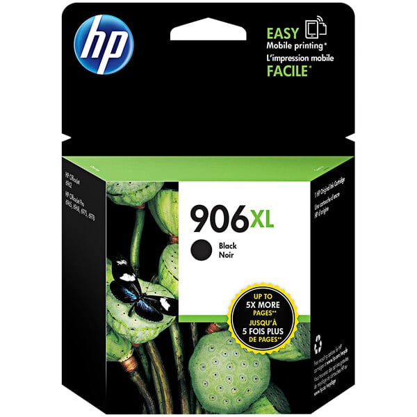 The box for an HP 906XL black ink cartridge.