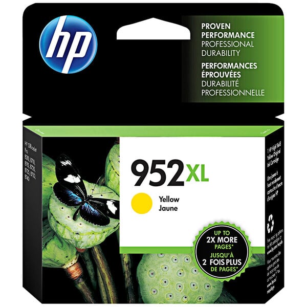 A yellow and black box with "HP 952XL" in white text.